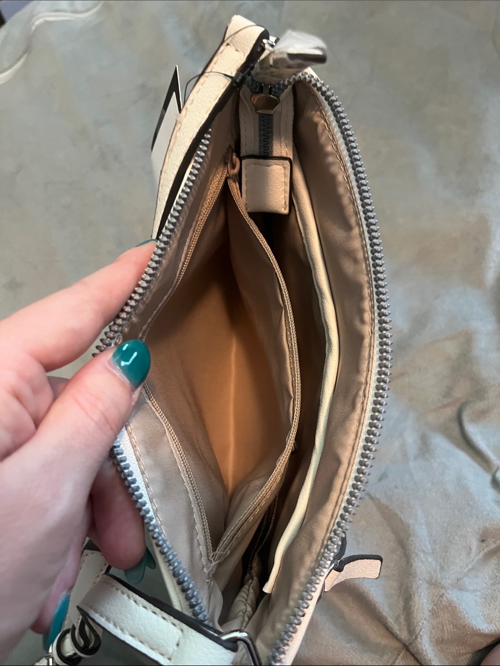 Nine West White Crossbody Bag with Silver Hardware - Picture 9 of 9